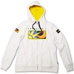 Rossi 46 White Ladies Zip Fleece Hoodie