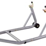 BikeTek Race Aluminium Bobbin Fitment Rear Track Paddock Stand - Grey